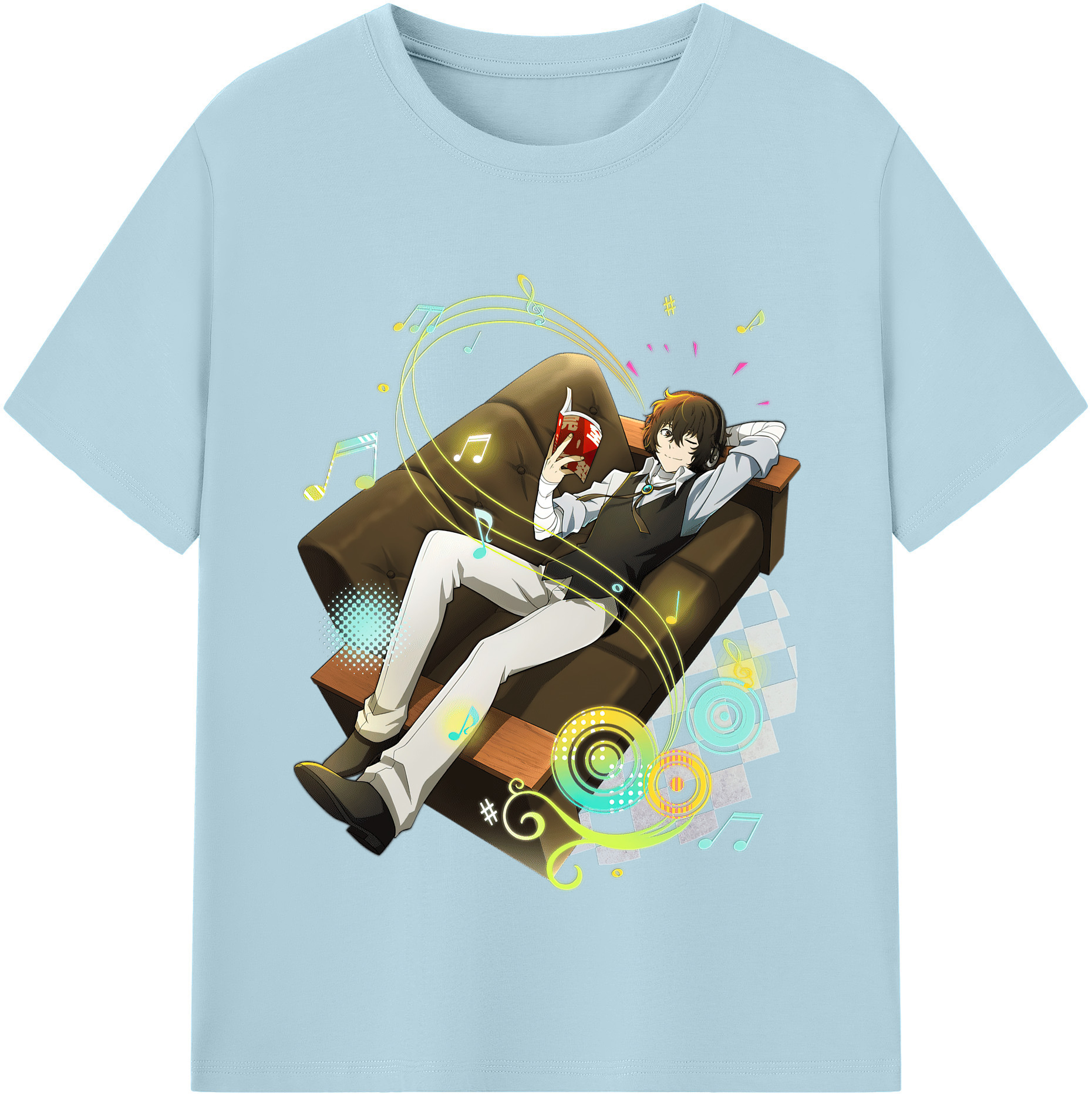（画像用） 文豪ストレイドッグス Bungo Stray Dogs 綿100％半袖Tシャツ（フロントプリント）
